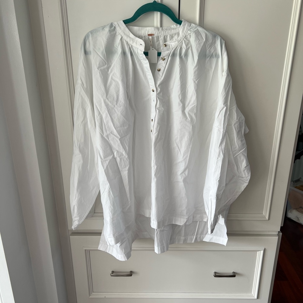 Free people over sized button up